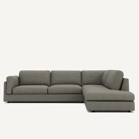 Γωνιακός καναπές με ανάκλιντρο σε υφή τουίντ, César