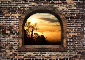 Αυτοκόλλητη φωτοταπετσαρία - Stony Window. Morning Mist