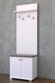 Ντουλάπα εισόδου yali από λευκή Λευκό 60x33x177 cm