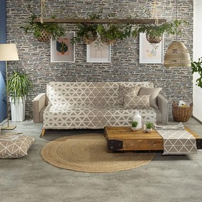 Ριχτάρι Manarola 02 Beige Teoran Πολυθρόνα 180x150cm Cotton-Polyester