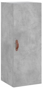 vidaXL Ντουλάπι Γκρι Σκυροδέματος 34,5x34x180 εκ. Επεξεργασμένο Ξύλο