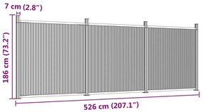 ΠΑΝΕΛ ΠΕΡΙΦΡΑΞΗΣ ΓΚΡΙ 526 X 186 ΕΚ. ΑΠΟ WPC 3282791