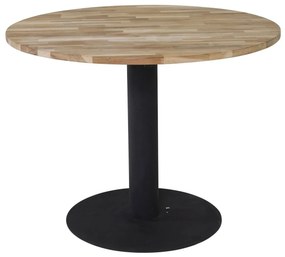 Τραπέζι Dallas 139, Μαύρο, Ανοιχτό καφέ, 75cm, 36 kg, Ξύλο, Μέταλλο, Ξύλο: Ξύλο Teak | Epipla1.gr