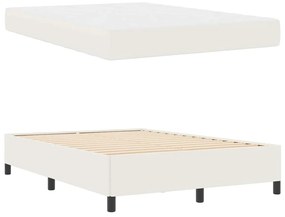 vidaXL Σκελετός Κρεβατιού Άλλο Κρεμ 140 x 200 cm Βελούδο