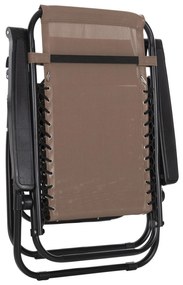 Καρέκλα - Πολυθρόνα COMPANION RELAX C5095.14 Μαύρο Μέταλλο με Σαμπανί Textiline 67x145x110Υεκ. 2αδα 67x145x110 εκ.