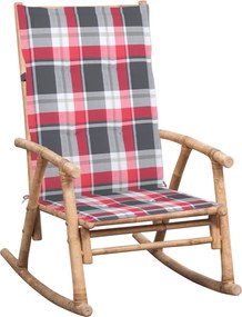 vidaXL Πολυθρόνα Kουνιστή από Μπαμπού με Μαξιλάρι