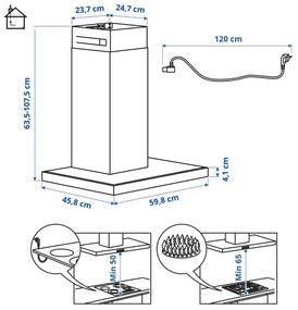 MATÄLSKARE επίτοιχος απορροφητήρας 903.688.00