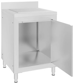 vidaXL Ερμάριο με Επιφάνεια Αποστράγγισης από Ανοξείδωτο Ατσάλι