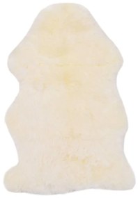 Χαλί Λευκό 60 x 90 εκ. από Γούνα Προβάτου - Λευκό