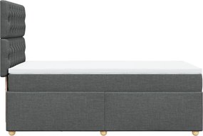 vidaXL Κρεβάτι Boxspring με Στρώμα Σκούρο Γκρι 80x200 εκ. Υφασμάτινο