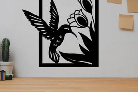 Intra απο ξύλο plywood 3mm-4mm πάχος Bird Flower  Μεταλλικός τοίχος Art Bird Δίασταση 40x40 cm INTRAFABR-75398956