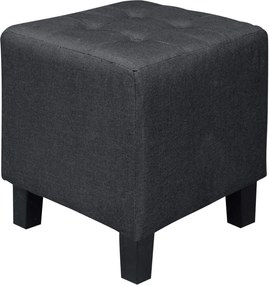 MEDEA Σκαμπό Βοηθητικό, Ύφασμα Μαύρο   1τμχ