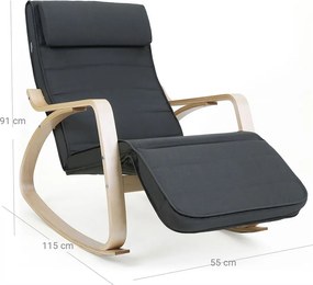 Κουνιστή Πολυθρόνα Relax (55x115x91) Songmics LYY010GZ03