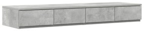 vidaXL Κομοδίνα Σκυρόδεμα Γκρι 120x36.5x16.5 εκ.