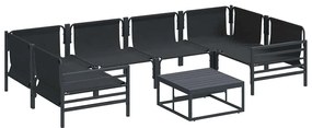 vidaXL Σετ Καναπέ Κήπου 7 pcs Ανθρακί Ατσάλι