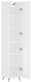 vidaXL Ντουλάπι Λευκό 34,5 x 34 x 180 εκ. από Επεξεργασμένο Ξύλο