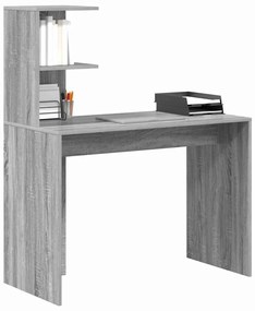 vidaXL Γραφείο Γκρι sonoma 102 x 50 x 124 εκ. Επεξεργασμένο ξύλο