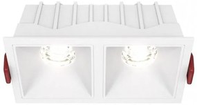 Χωνευτό Σποτ Οροφής Alfa LED 20W 4000K Διπλό Λευκό DL043-02-10W4K-SQ-W MAYTONI DL043-02-10W4K-SQ-W Λευκό