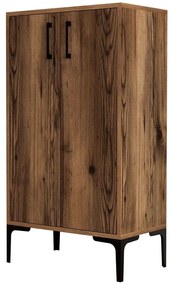 Παπουτσοθήκη Prag 845HCT4109 60x35x111cm Walnut Melamine, Metal