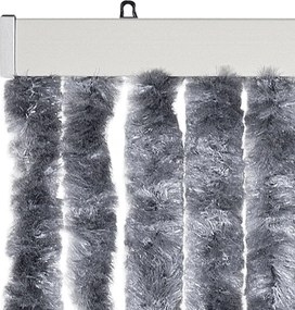vidaXL Σήτα Πόρτας Ασημί 100x230 εκ. από Σενίλ