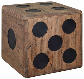 Κουτί Αποθήκευσης Σχέδιο Ζάρι 40 x 40 x 40 εκ. από Ξύλο Mindi