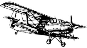 Διακοσμητικό Τοίχου Aereo 891TNL3614 74x39cm Black Wallity Μέταλλο