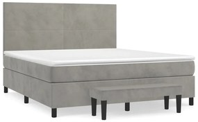 ΚΡΕΒΑΤΙ BOXSPRING ΜΕ ΣΤΡΩΜΑ ΑΝΟΙΧΤΟ ΓΚΡΙ 180X200 ΕΚ. ΒΕΛΟΥΔΙΝΟ 3137737