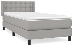 ΚΡΕΒΑΤΙ BOXSPRING ΜΕ ΣΤΡΩΜΑ ΑΝΟΙΧΤΟ ΓΚΡΙ 90X190 ΕΚ. ΥΦΑΣΜΑΤΙΝΟ 3129993