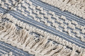 Χαλί DKD Home Decor 230 x 160 x 2 cm Μπλε βαμβάκι Λευκό Boho