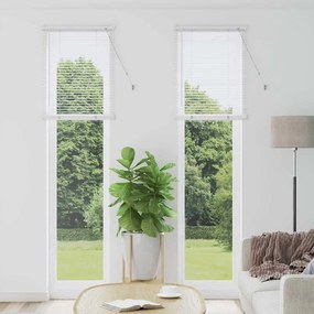 vidaXL Βενετσιάνικες Ρόδες Λευκό 220 x 65 εκ Αλουμίνιο
