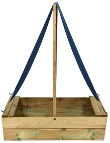 vidaXL Αμμοδόχος με Σκίαστρο 80x60x97,5 εκ. Εμποτισμένο Ξύλο Πεύκου