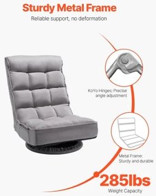 VEVOR 360° Swivel Floor Gaming Chair with 4 Adjustable Position Folding Chair