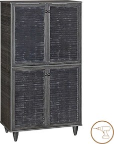 Παπουτσοθήκη-ντουλάπι Ronan pakoworld χρώμα wenge 70.5x35x122εκ