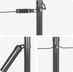 vidaXL Στύλος Περιφράξεων 7 pcs Γκρι Ατσάλι