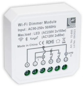 Έξυπνος Διακόπτης-Dimmer Smart Wifi TUYA 2x0,7A 230V 15-895 Lumen 15-895