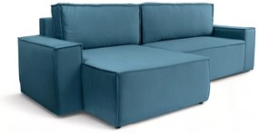 Γωνιακός καναπές Flab Mini / Μπλε/ 283x90x144/ αριστερή πλευρά BOG7635
