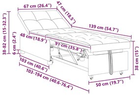 vidaXL Κρεβάτι καναπές Σκούρο πράσινο 194 x 67 x 37 εκ ύφασμα
