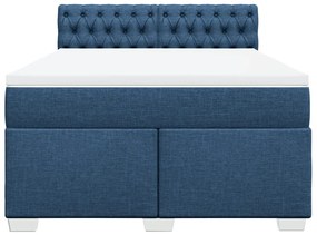 ΚΡΕΒΑΤΙ BOXSPRING ΜΕ ΣΤΡΩΜΑ ΜΠΛΕ 140X190 ΕΚ. ΥΦΑΣΜΑΤΙΝΟ 3285896