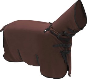 vidaXL Σαμάρι Ίππου Πλήρης Σκούρος Καφέ Πολυεστέρας