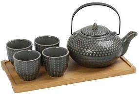 Σετ Τσαγιού Ritual (Σετ 6Τμχ) SPI120 30x17x12cm Green-Natural Espiel Stainless Steel,Clay