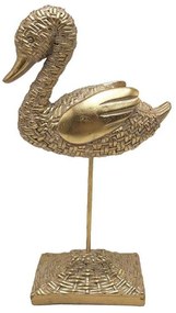 Διακοσμητικό Πουλί Σε Stand 279-221-148 19,5x7,5x35cm Gold Polyresin