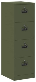 vidaXL Ντουλάπα Αρχείων με ράφι 2 pcs Ελιά Πράσινη 44 x 50 x 106.5 εκ