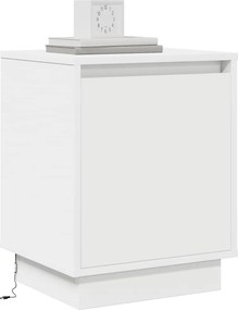 vidaXL Κομοδίνο Λευκό 39 x 34,5 x 50 εκ. Επεξεργασμένο ξύλο