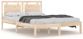 vidaXL Πλαίσιο Κρεβατιού 150 x 200 εκ. Μασίφ Ξύλο King Size