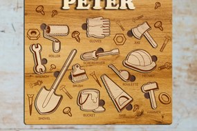 Σετ των 3 Intra απο ξύλο plywood 3mm-4mm πάχος - Προσαρμοσμένο παιδικό παζλ,  κοπής με λέιζερ Δίασταση 11x12 cm INTRAFABR-86589912