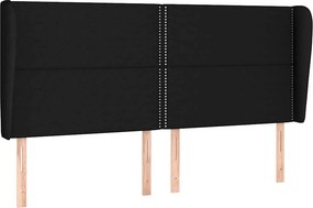 vidaXL Κρεβάτι Boxspring με Στρώμα Μαύρο 200x200 εκ. Υφασμάτινο