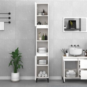 vidaXL Ντουλάπι Μπάνιου Λευκό 30 x 30 x 190 εκ. από Επεξεργασμένο Ξύλο