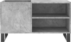 vidaXL Δισκοθήκη Γκρι Σκυροδέματος 85 x 38 x 48 εκ. από Επεξεργ. Ξύλο