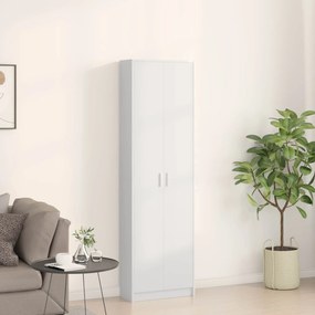 vidaXL Ντουλάπι με ράφι Λευκό 55 x 25 x 189 εκ. Επεξεργασμένο ξύλο