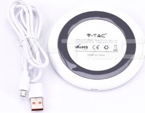V-TAC Φορτιστής Ασύρματης Γρήγορης Φόρτισης 5A Λευκό 7709